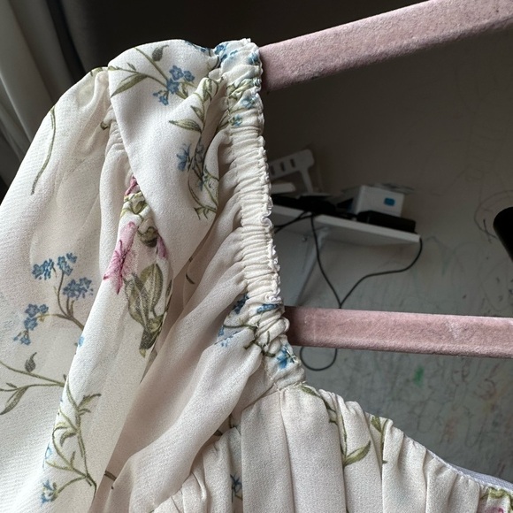 For Love & Lemons Dixon Mini Dress Size S Ivory Floral - Picture 5 of 9